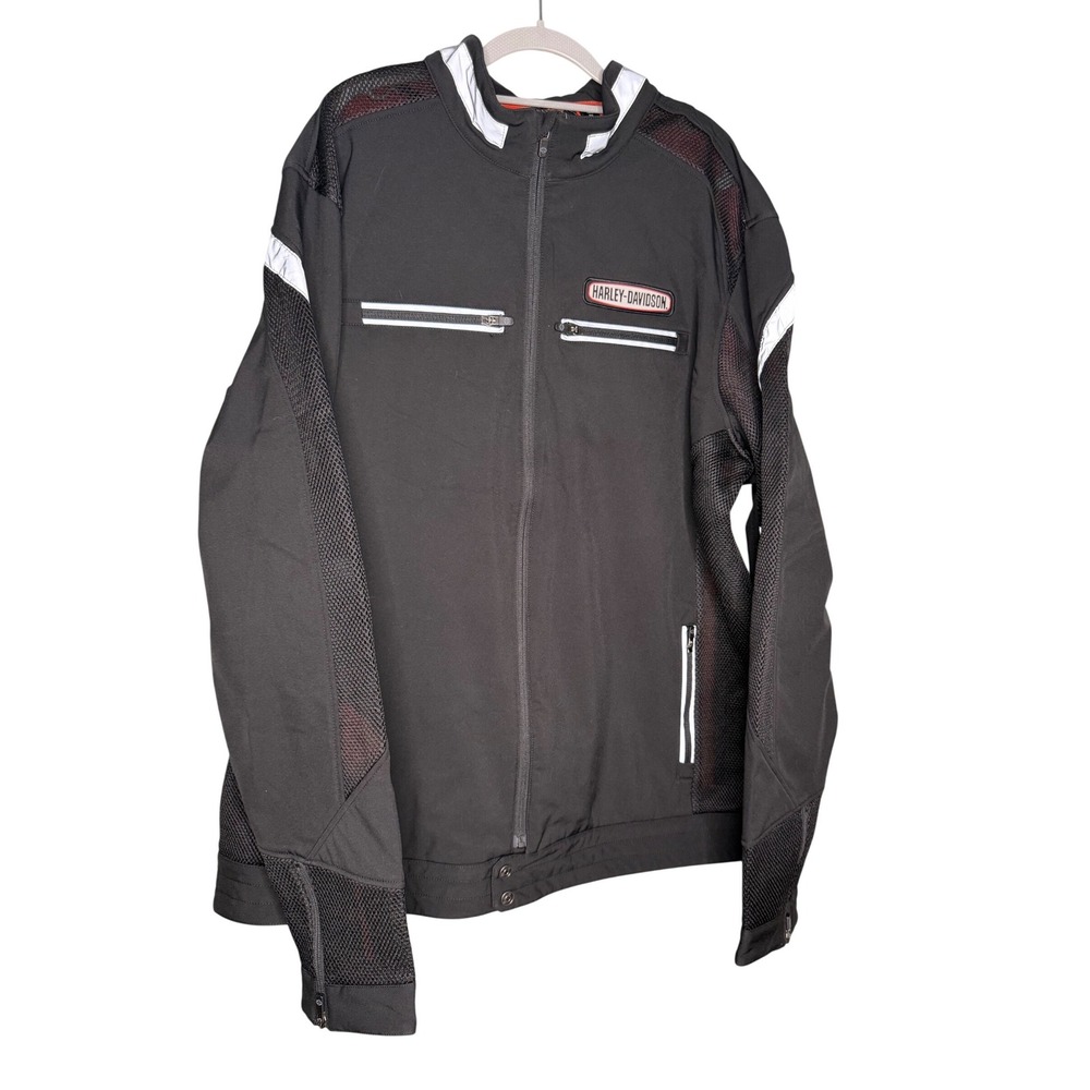 Harley Davidson Men's Performance Soft Shell Mesh Jacket‎ Black